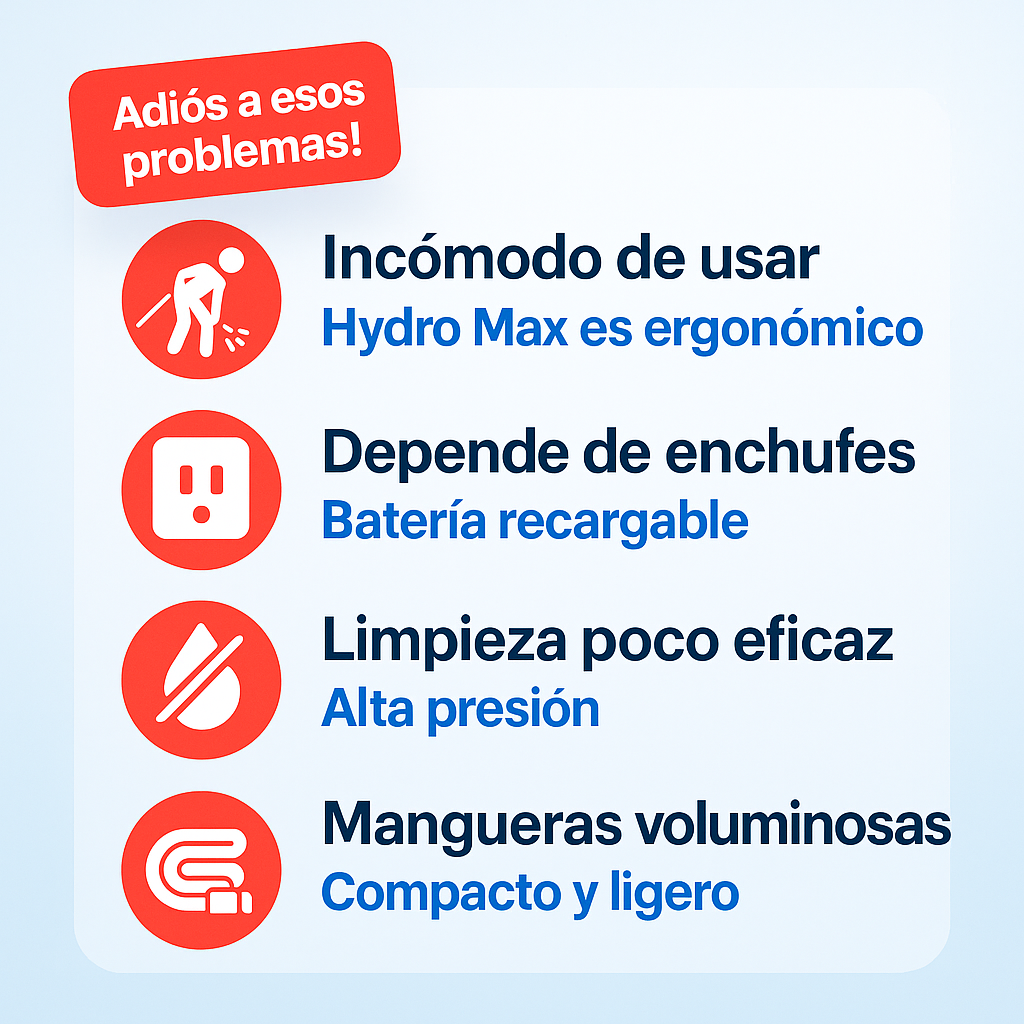 Hidrolavadora HydroMax 3 en 1 de 48 V⚡ + Kit Gratis 🎁