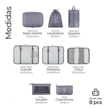 Kit 8 Pz Organizador de Maletas - CuriFinds®