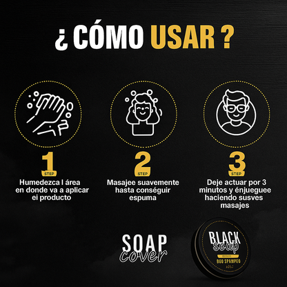 BlackSoap 2x1 -  Shampoo de Henna Anticanas