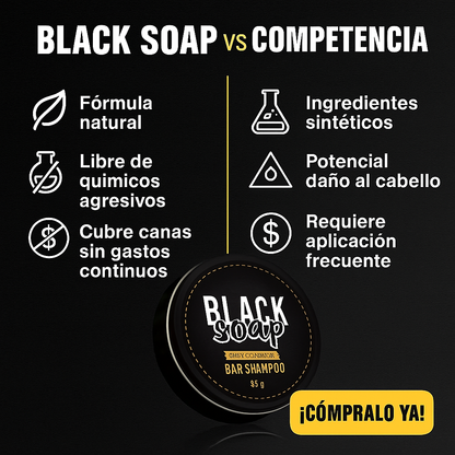 BlackSoap 2x1 -  Shampoo de Henna Anticanas