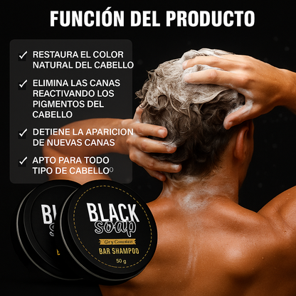 BlackSoap 2x1 -  Shampoo de Henna Anticanas