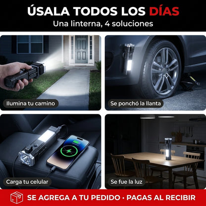 Linterna Martillo Powerbank Portatil