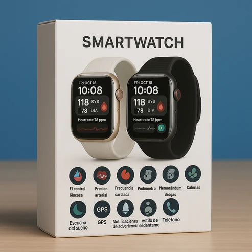 Smartwatch T-500 +🎁 E-book Gratis "Cómo cuidar tu salud y vivir más años"