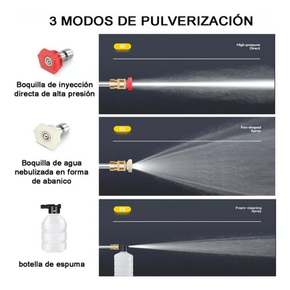 Hidrolavadora HydroMax 3 en 1 + 2 baterías 48V y Kit gratis 🎁