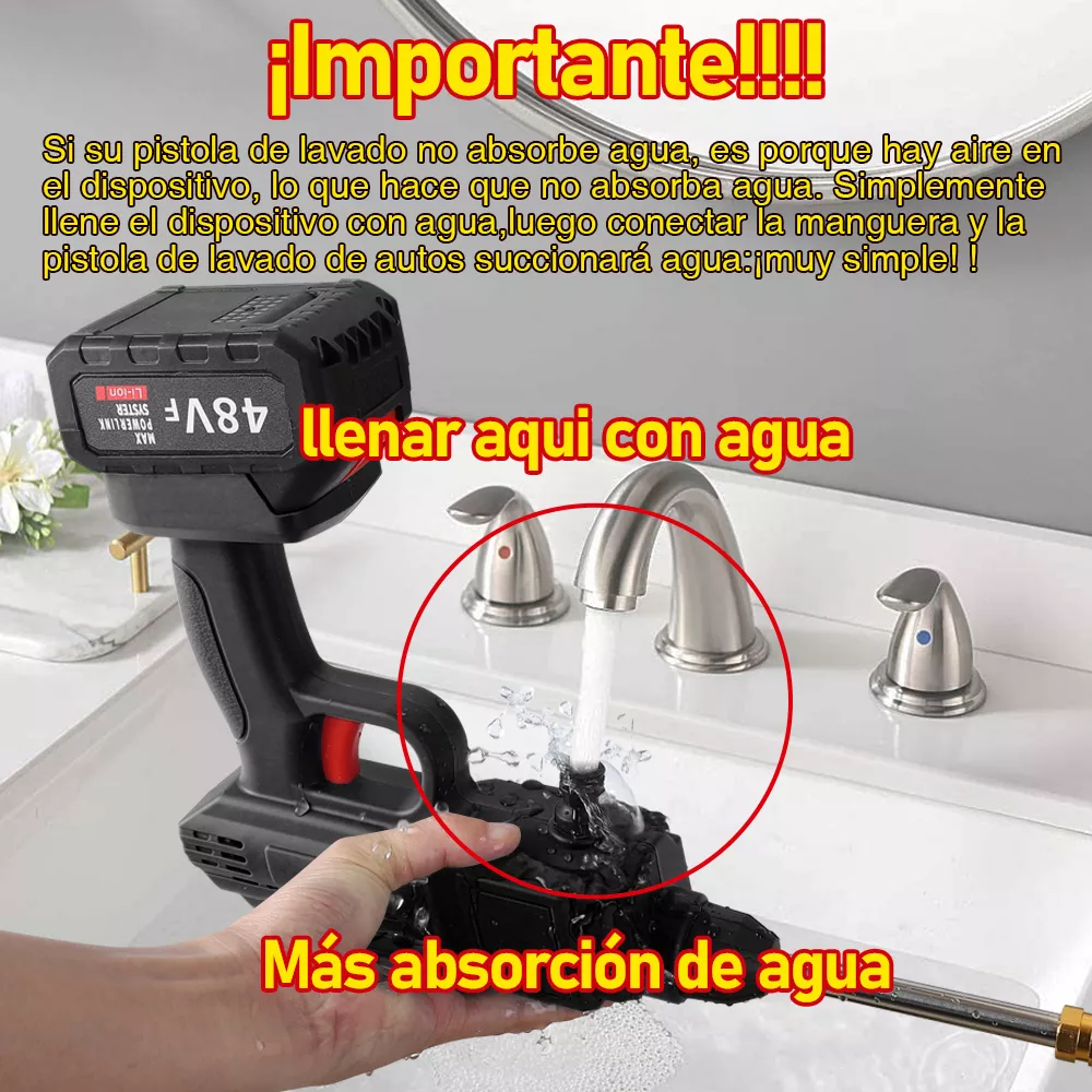 Hidrolavadora HydroMax 3 en 1 + 2 baterías 48V y Kit gratis 🎁